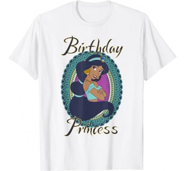 Disney Aladdin Jasmine Birthday Princess Portrait T-Shirt Disney Aladdin Jasmine Birthday Princess Portrait T-Shirt